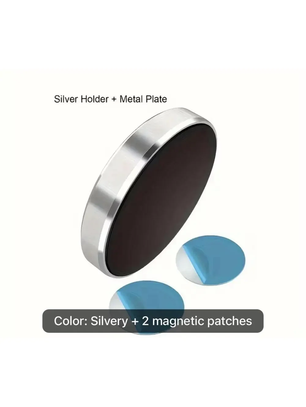 Pack Of 2 Magnetic Car Phone Holder Dashboard Mount | Metal + 2 Plates